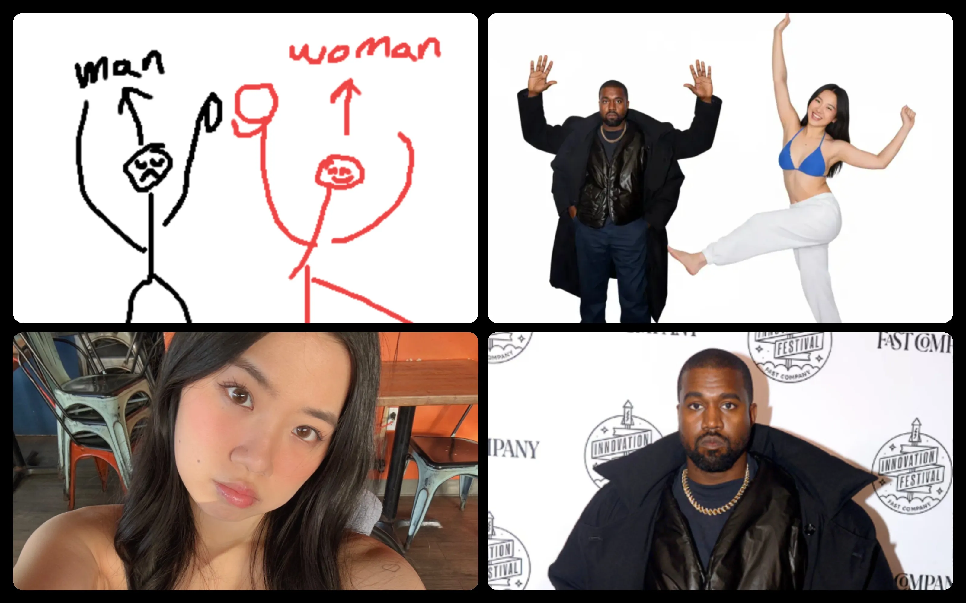 Make people in the image(s) to take the pose from the reference picture